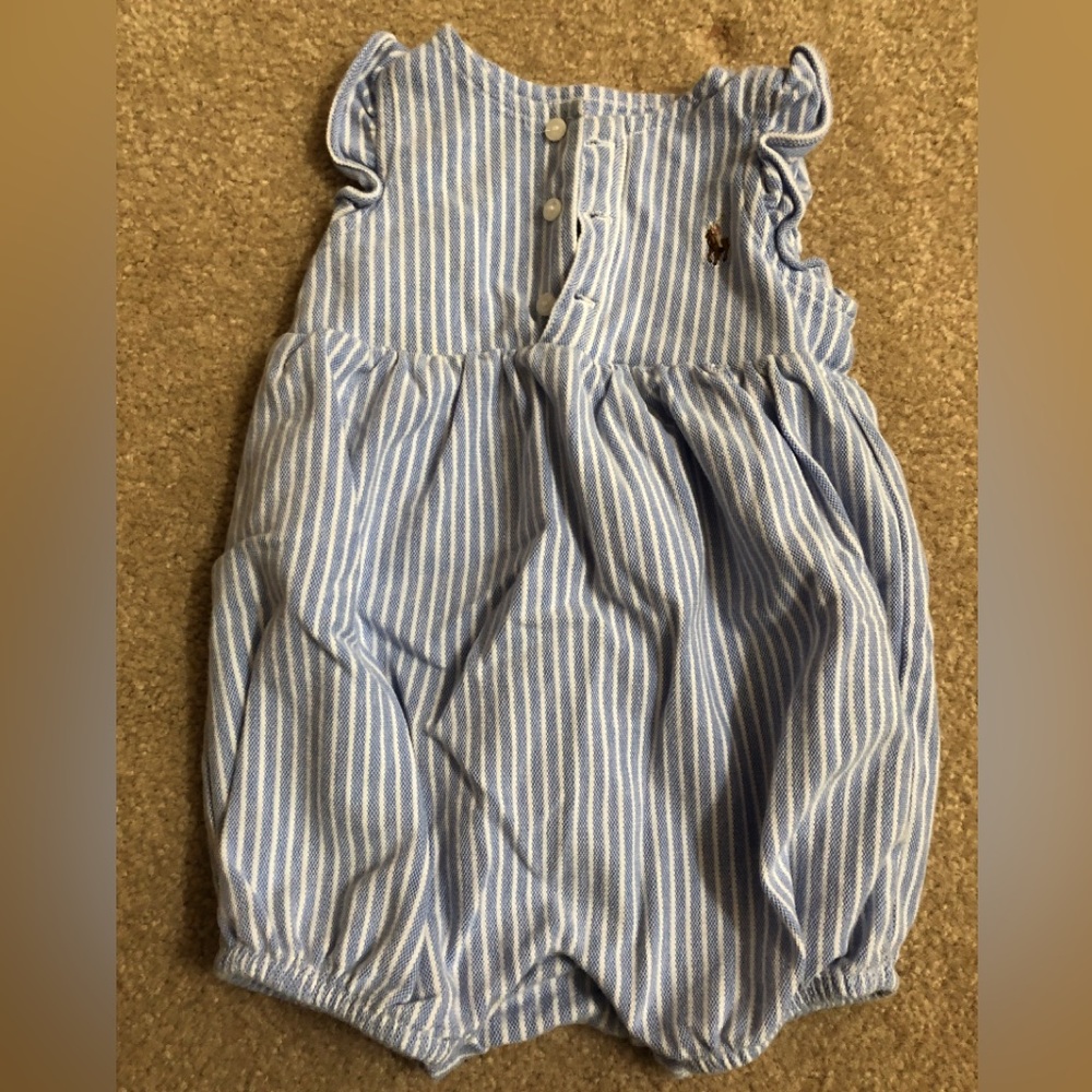 Ralph Lauren blue & white striped romper